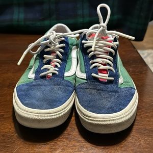 Vans Unisex Low-Top sneakers, Multicolor Blue/Green/Yellow